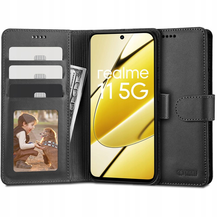 Hülle Tech-Protect Wallet Realme 11 5G Schwarz