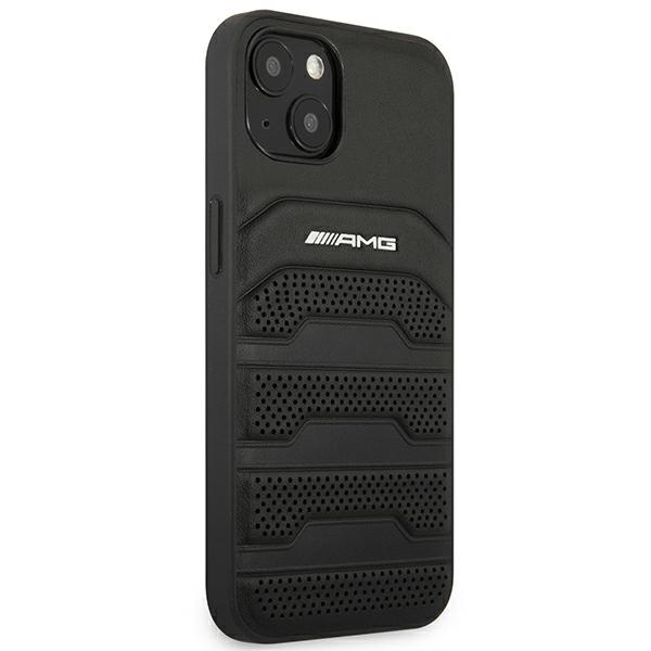 AMG AMHCP14MGSEBK iPhone 14 Plus 6,7" schwarz/schwarz hartcase Leder Debossed Lines