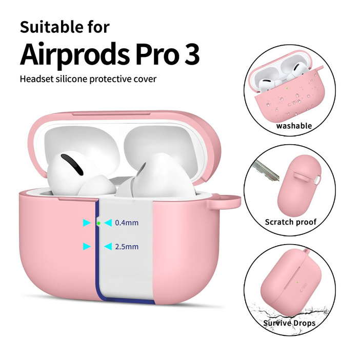 TECH-PROTECT SILICONE HOOK APPLE AIRPODS PRO 3 DUSTY PINK