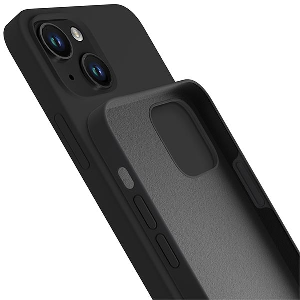 3mk Silicona Case iPhone 13 6,1" negro/negro