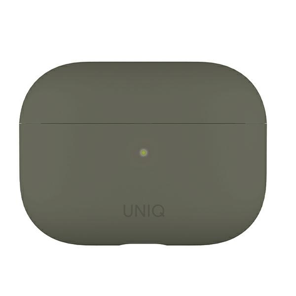 Funda Uniq Lino AirPods Pro Silicona gris / gris musgo