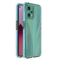 Spring Case per Realme 9 Pro cover in silicone con cornice celeste