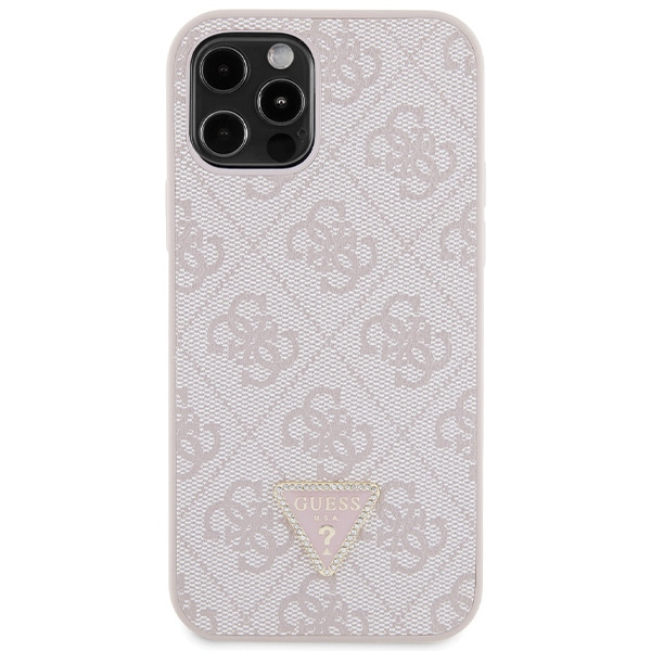 Guess GUHCP12MP4TDSCPP iPhone 12 / 12 Pro 6.1" rosa/rosacase Crossbody 4G Metal Logo