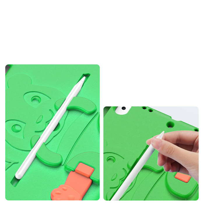 Dux Ducis Panda Safe for Children Dětské měkké pouzdro pro iPad 9,7'' 2018 / iPad 9,7'' 2017 s držákem pera žluté