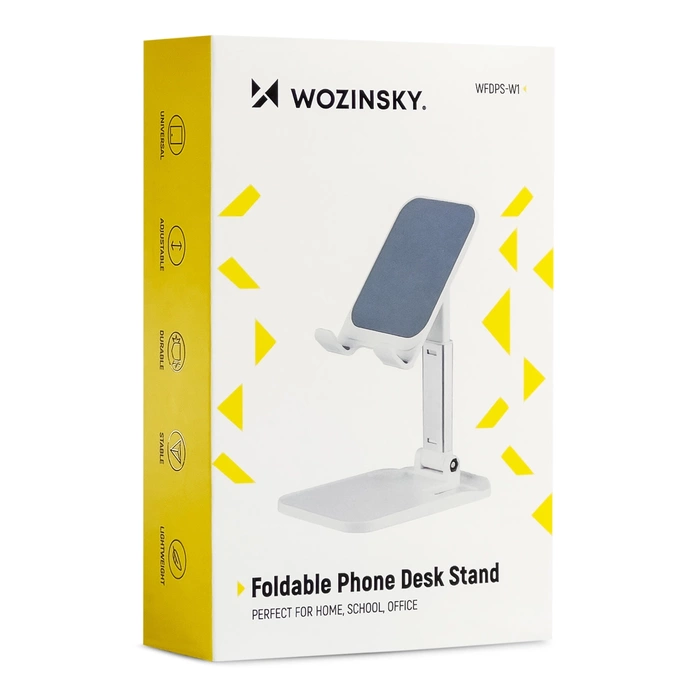 Wozinsky Supporto per telefono da scrivania Supporto per tablet pieghevole bianco (WFDPS-W1)