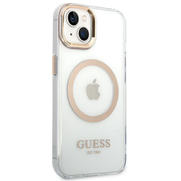 Guess GUHMP14MHTRMD iPhone 14 Plus 6,7" gold/gold hart case Metallumriss MagSafe