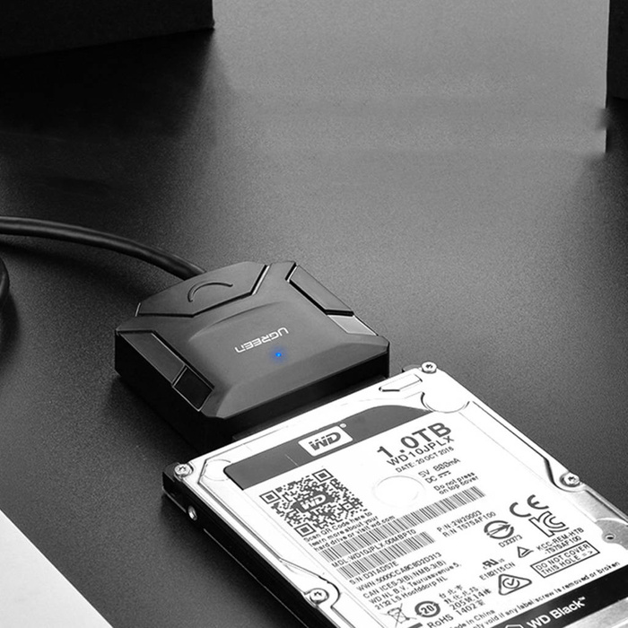 Ugreen adaptér HDD SSD USB 3.0 - SATA čierny (20611)