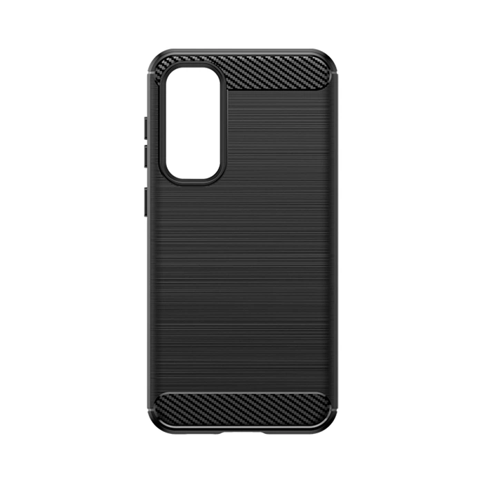 Custodia flessibile con motivo carbonio per Samsung Galaxy S23 FE Carbon Case - nera