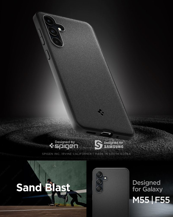 Spigen MATTE SABBIATURA ESSENZIALE GALAXY M55 5G NERO