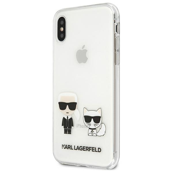 Hülle KARL LAGERFELD Apple iPhone Xs Max Transparent Karl &amp; Choupette Klar Hartcase