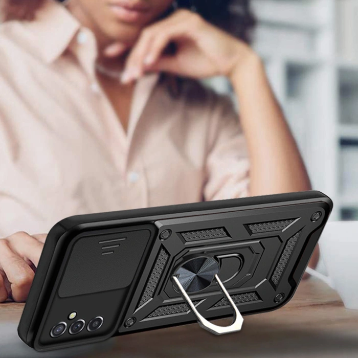 Hybrid Armor Camshield etui Samsung Galaxy A13 5G pancerny pokrowiec z osłoną na aparat czarne