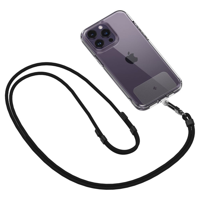 Spigen JUEGO DE CORREAS UNIVERSAL BANDOLERA Y DE MUÑECA NEGRO