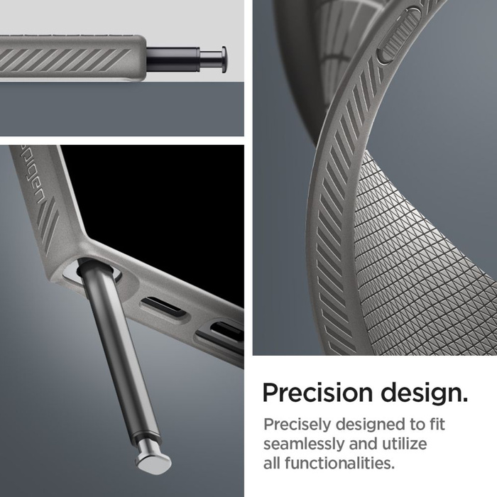 Coque Spigen Liquid Air Samsung Galaxy S24 Ultra Gris Marbre Case