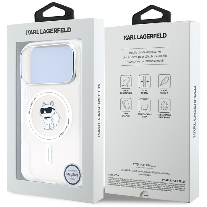 Etui Karl Lagerfeld IML Choupette        MagSafe do iPhone 17 Pro przezroczysty