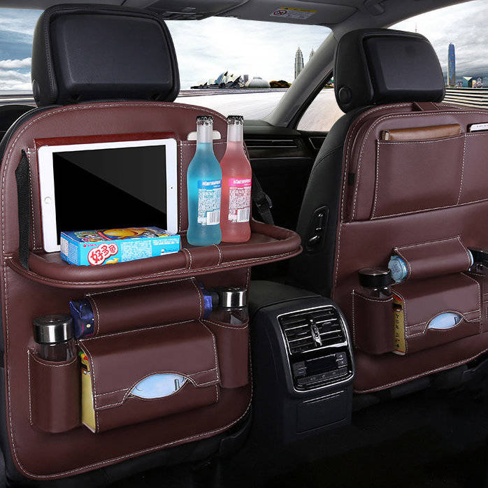 Car organizer for the seat foldable shelf mini car table coffee