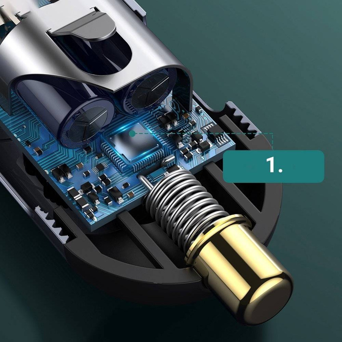 Baseus Share Together nabíječka do auta 3x USB / USB Type C 120W PPS Quick Charge Power Delivery šedá (CCBT-B0G)