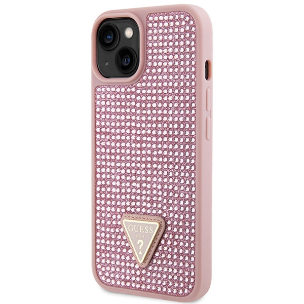Cover Guess GUHCP14MHDGTPP iPhone 14 Plus 6,7" rosa/rosa durocase Triangolo con strass Case