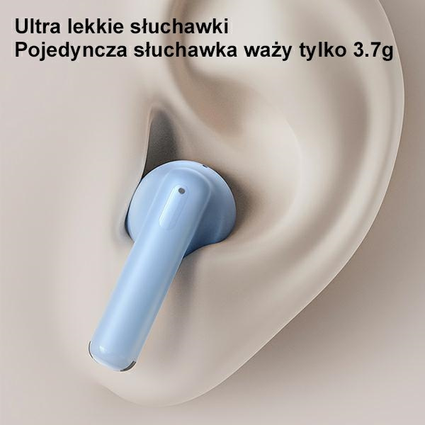USAMS Sluchátka Bluetooth 5.3 TWS US Series Duální bezdrátový mikrofon modrá/modrá BHUUS03