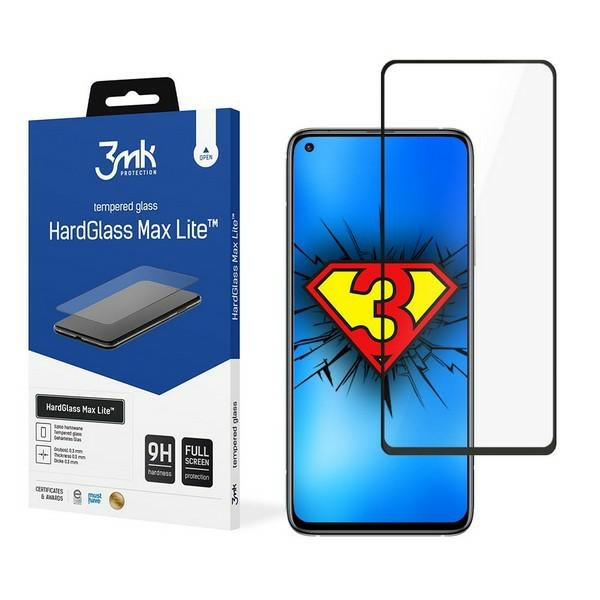 Verre trempé 3MK Xiaomi Mi 10T Mi 10T Pro Mi 10T Lite Noir HardGlass Max Lite