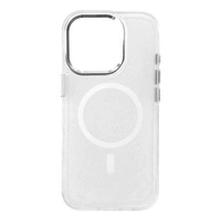 Glitter Case MagSafe for iPhone 16 Pro Max - white with glitter