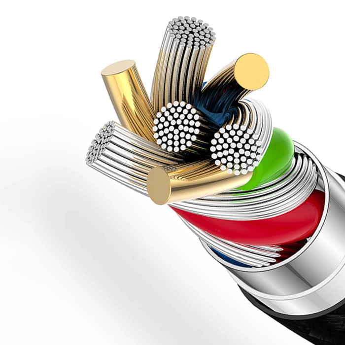 Dudao L3ST USB-A - USB-C 5A Cable 1.2m Braided - Black