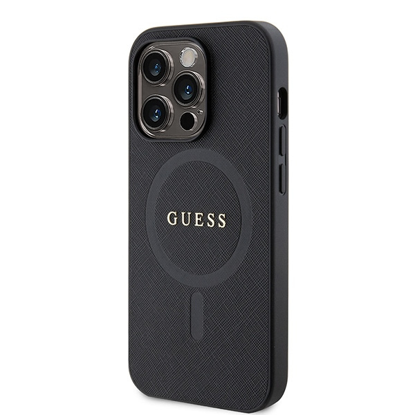 Coque Guess GUHMP15XPSAHMCK iPhone 15 Pro Max 6.7" noir/noircase Saffiano MagSafe Case