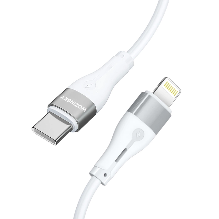 Wozinsky WSTCL1 Lightning / USB-C PD 27W kabel 1 m - bílý