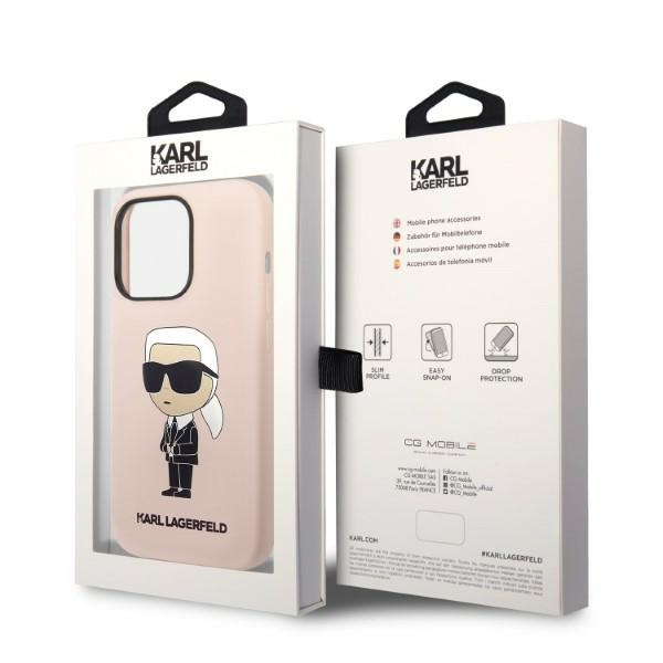 Coque Karl Lagerfeld iPhone 14 Pro Max 6,7" durcase rose/rose Silicone Ikonik