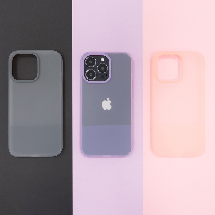 Kingxbar Plain Series case cover for iPhone 13 Pro Max silicone cover purple