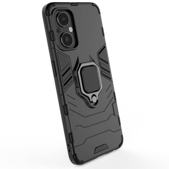 Coque hybride robuste Ring Armor + support magnétique pour OnePlus Nord N20 5G noir