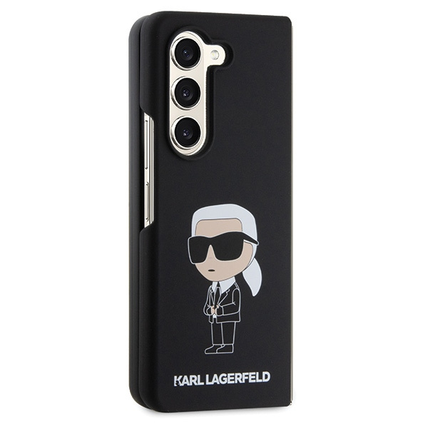 Case Karl Lagerfeld KLHCZFD5SNIKBCK Z Fold 5 hardcase black/black Silicone Ikonik