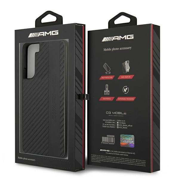 AMG AMHCS22MBLSCA S22+ S906 black/black hardcase Carbon Stripe&amp;Embossed