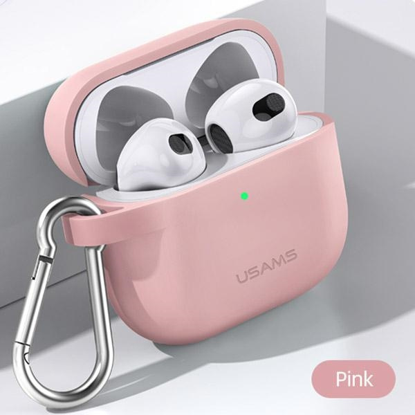 Coque USAMS Apple Silicone de protection AirPods 3 Rose Case