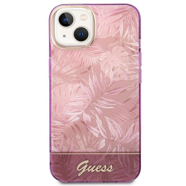 Guess GUHCP14MHGJGHP iPhone 14 Plus 6.7" pink/pink hardcase Jungle Collection
