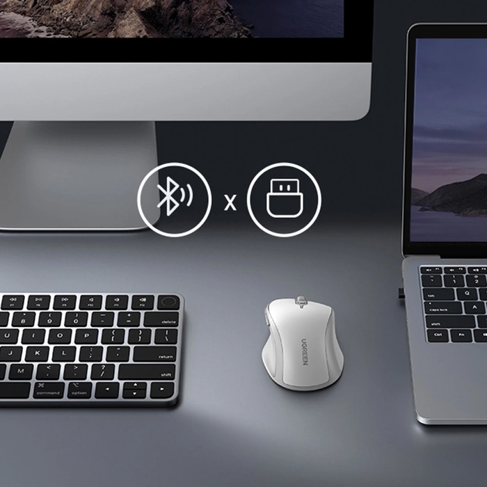 Vezeték nélküli egér UGREEN MU101 2.4G (fehér)