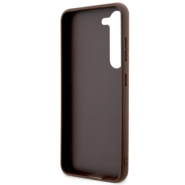 Cover Guess GUHCS23SP4RPSW S23 S911 marrone/marronecase 4G stampato a righe Case