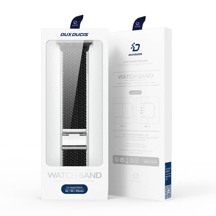 Correa Dux Ducis Strap (Mixture II Version) para Apple Watch Ultra, SE, 8, 7, 6, 5, 4, 3, 2, 1 (49, 45, 44, 42 mm) correa trenzada negra