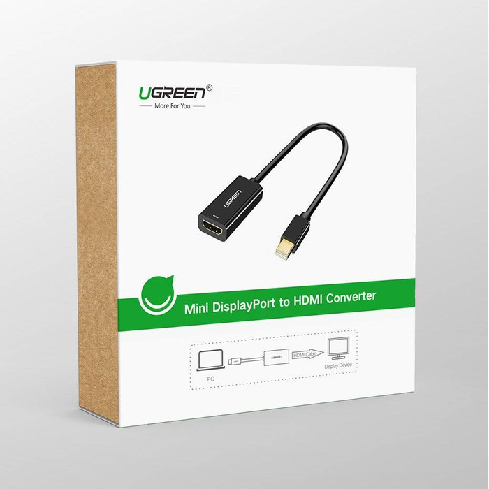Ugreen Adapterkabel FHD (1080p) HDMI (weiblich) - Mini DisplayPort (männlich - Thunderbolt 2.0) weiß (MD112 10460)