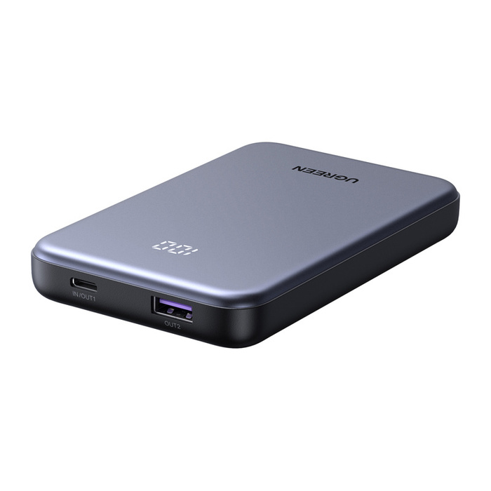 Powerbank 10000mAh Ugreen PB507, 20W PD, USB + USB-C (grau)
