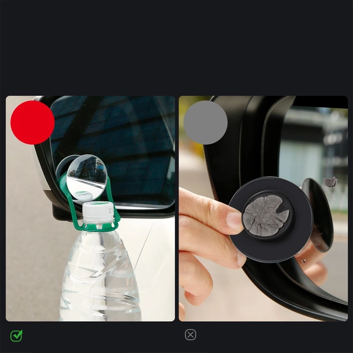 Baseus Full-view Blind-spot Mirror 2x Round Extra Rear Mirror black (ACMDJ-01)