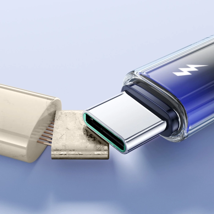 Joyroom S-A42 Crystal-Clear Series 3A USB-A - USB-C cable 1.2m - black