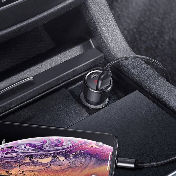 Charger car Baseus Mag ic USB USB-C QC 4.0 PD 45W black