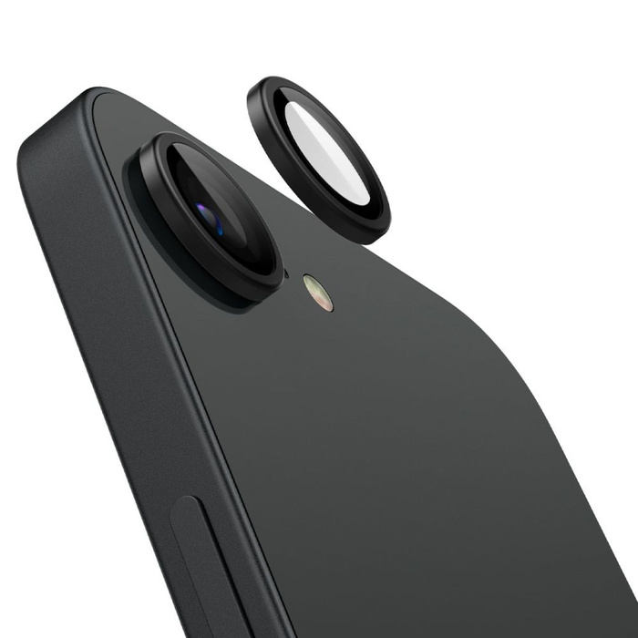 SPIGEN OPTIK PRO GLAS.TR "EZ FIT" KAMERASCHUTZ 2-PACK IPHONE 16E SCHWARZ