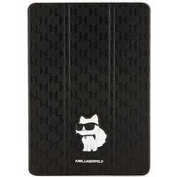 Karl Lagerfeld KLFC10SAKHPCK iPad 10.2" Folio Magnet Allover Cover schwarz/schwarz Saffiano Monogram Choupette