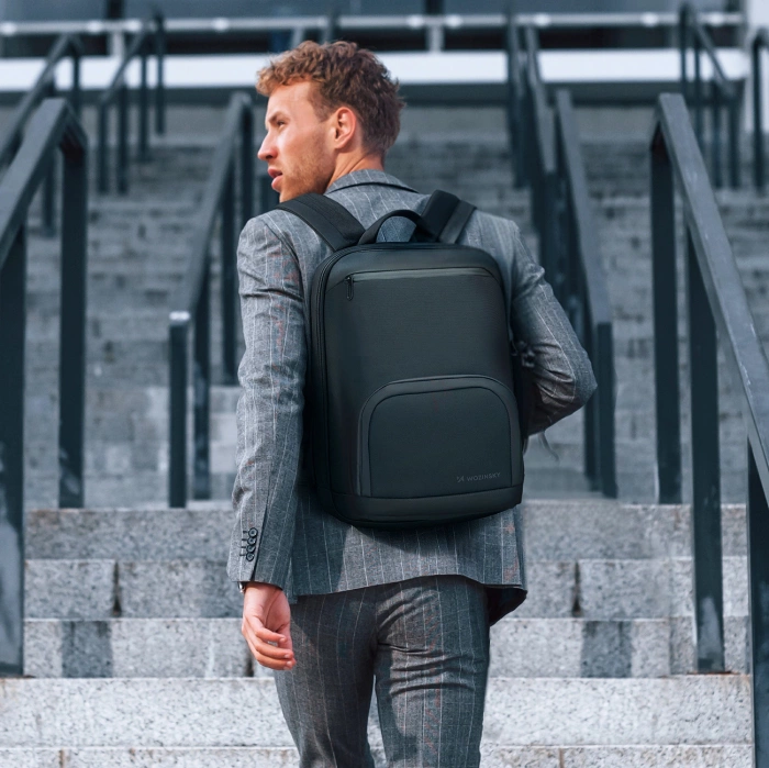 Wozinsky Premium Wasserdichter Laptop-Rucksack - Schwarz