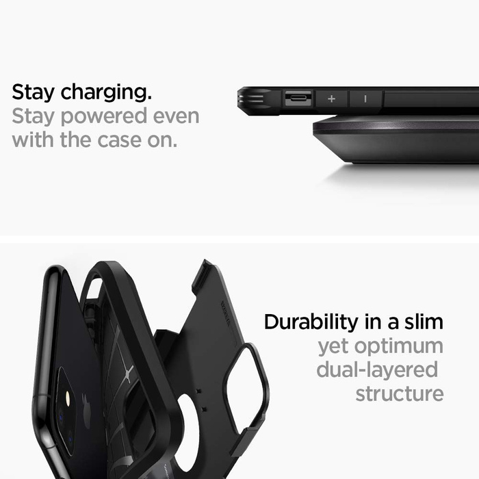 Telefontok SPIGEN Tough Armor Apple Iphone 11 fekete fekete fekete tok