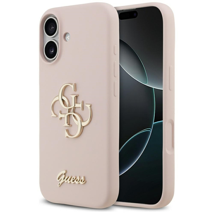 Etui Guess Silicone Big 4G Script do     iPhone 17 różowy