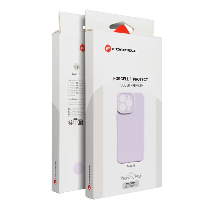 Etui na iPhone 16 PRO MAX Forcell F-Protect Rubber Premium zgodny z MagSafe fiołkoworóżowy 0INT