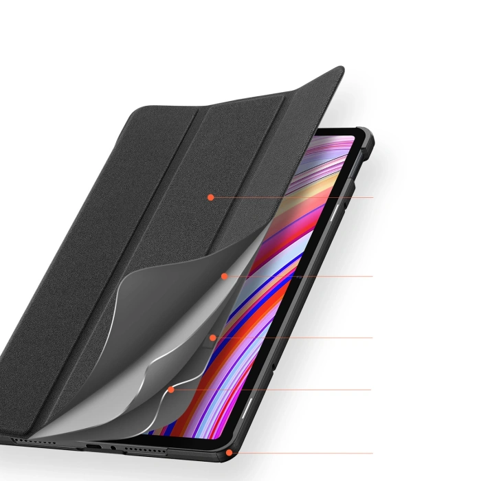 Etui Dux Ducis Domo z klapką i smart sleep na Xiaomi Redmi Pad Pro (4G/5G)/Poco Pad 12.1- czarne