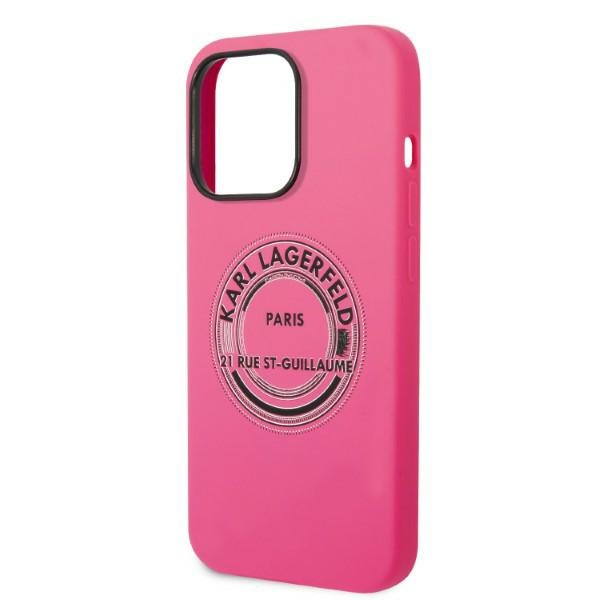 Case KARL LAGERFELD Apple iPhone 14 Pro Silicone RSG Pink Hardcase